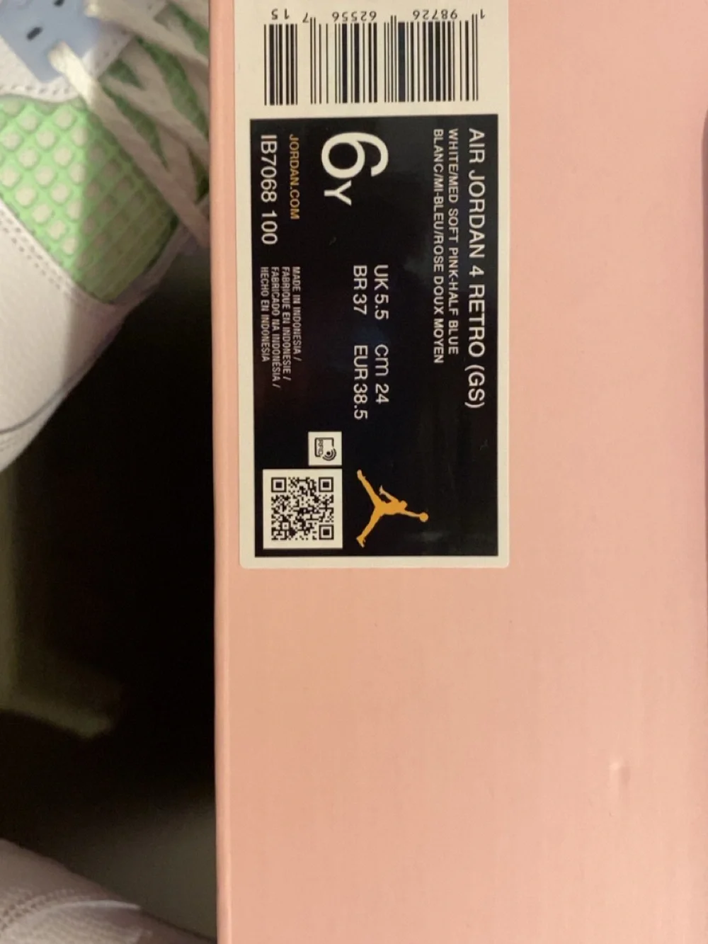 Brand new never worn, authentic, Jordan Air 4 Low — White, Pink & Mint Accent - Picture 5 of 5